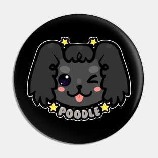 KAWAII Chibi Poodle Dog Face Pin