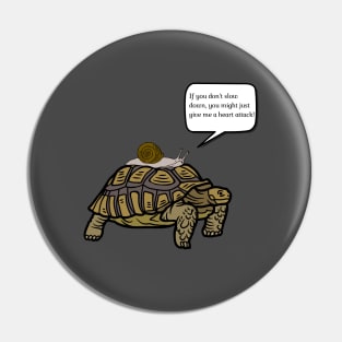 Slow & Slower: the Tortoise & the Snail Pin