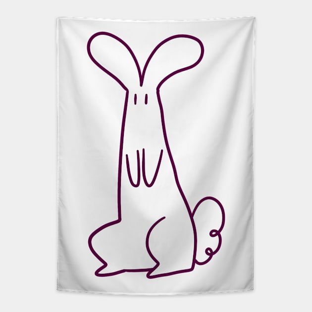 White Bunny Tapestry by saradaboru