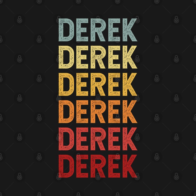 Derek Name Vintage Retro Gift Named Derek by CoolDesignsDz