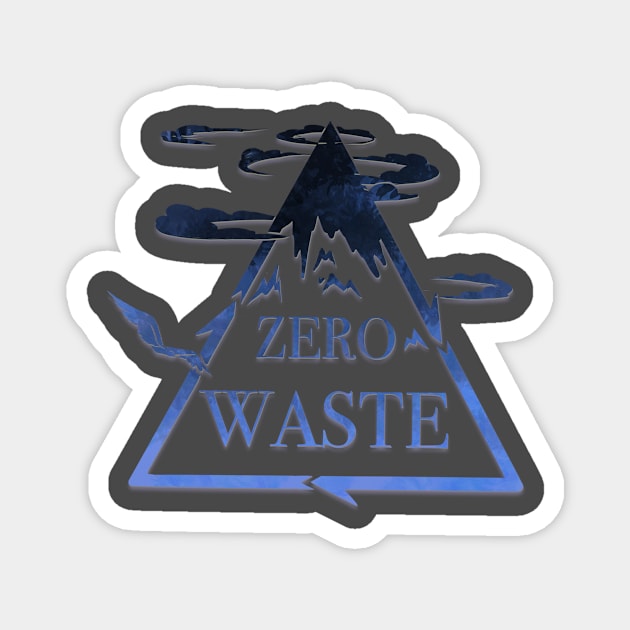 Zero Waste mountain Magnet by Yofka