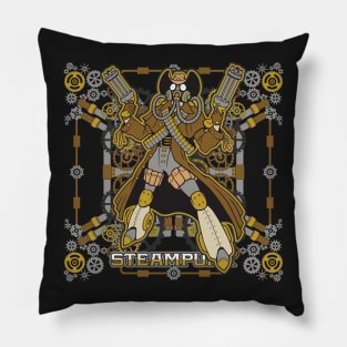 Steampunk Mechanical Cowboy Pillow