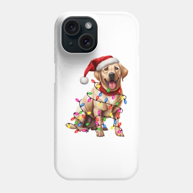 Christmas Labrador Retriever Phone Case by Chromatic Fusion Studio