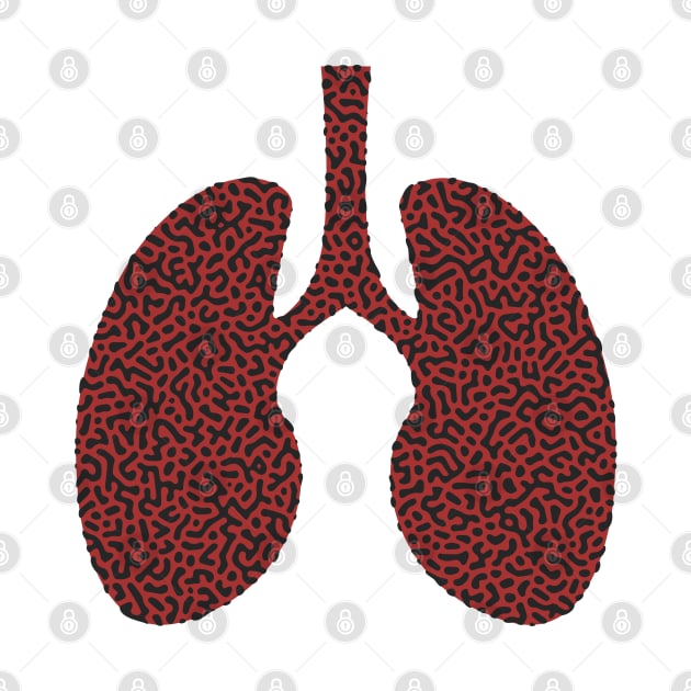 Turing Pattern Lungs (Red Black) by John Uttley