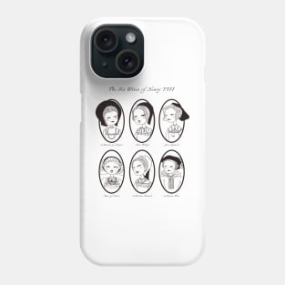 Mid Century Style Sketch of the six wives of Henry VIII Phone Case