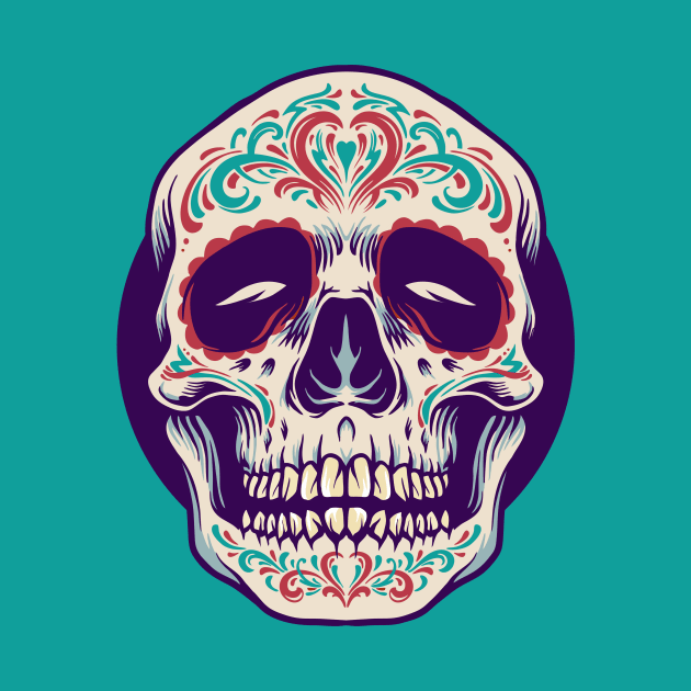 Day of the Dead Sugar Skull // Dia de los Muertos Skull by SLAG_Creative