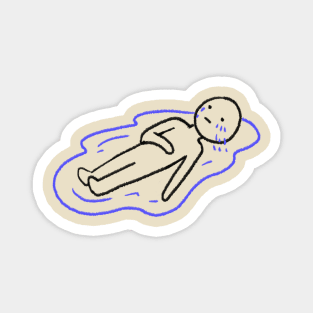Stick Figure Crying Lake Of Tears Magnet