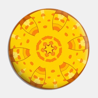 Round Shape With Yellow Dots Pin