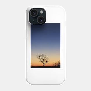 Kansas Sunset at Twilight with a Tree silhouette Phone Case