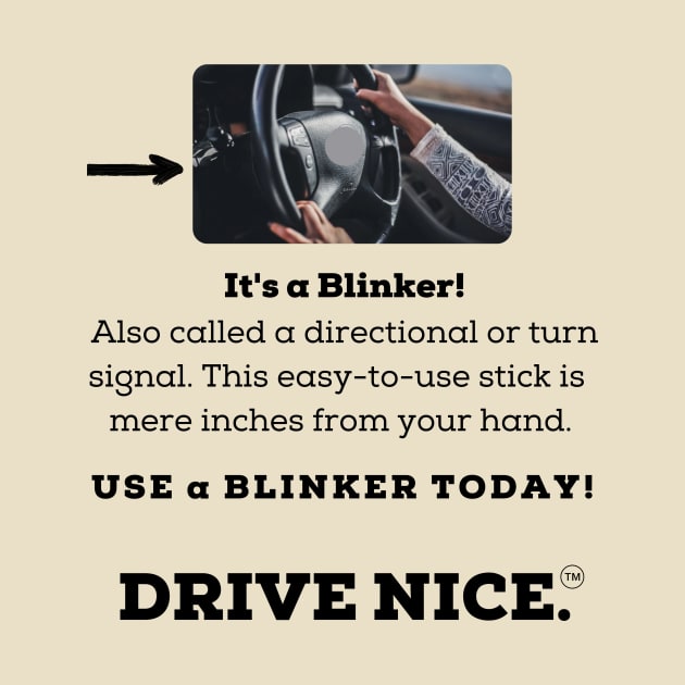 Drive Nice, use a blinker by TraciJ