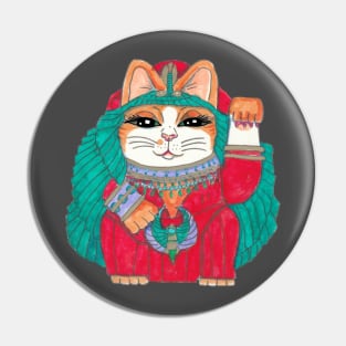 Cleocatra Lucky cat Pin