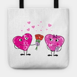 Retro Vintage Grunge Valentine's Day Tote