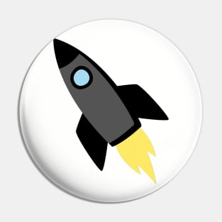 Rocket ship space pattern Pin