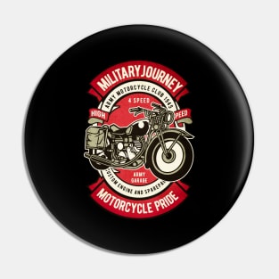 Motorcycle Military journey Pin