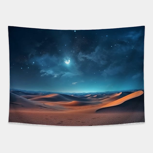 Desert Sand Land Serene Landscape Tapestry by Cubebox