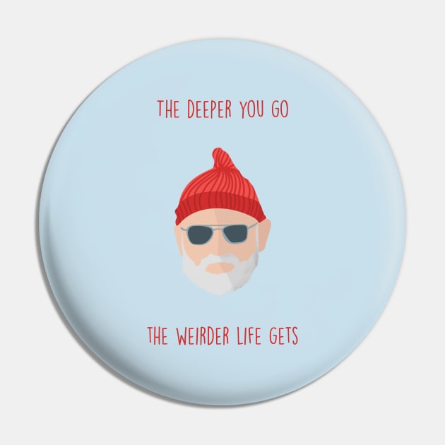 The Life Aquatic with Steve Zissou Pin by wackyposters