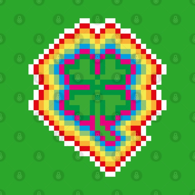 8-bit Rainbow Clover by GraphicBazaar