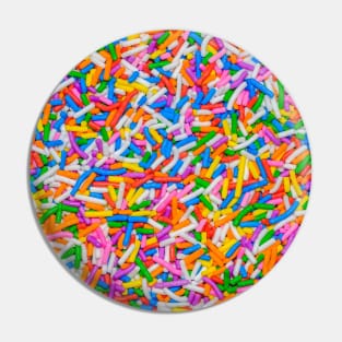 Colorful Candy Sprinkles Photograph Pin