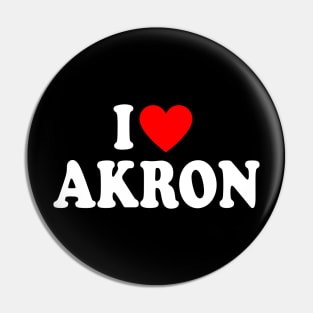 I heart Akron City Pin