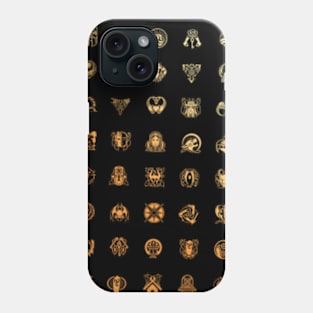 Skyrim Golden Pattern Large Phone Case