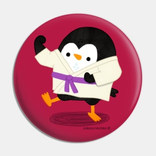 Karate Penguin Pin