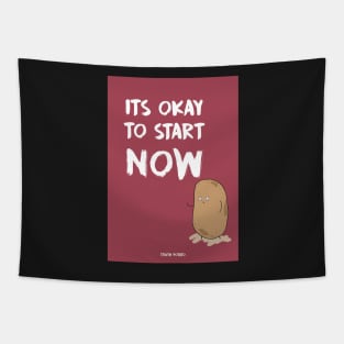 It's OKAY to start NOW - Truth Potato Notebook Tapestry