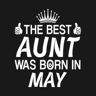 The Best Aunt Was Born In May Autism T-Shirt