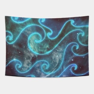 blue waves Tapestry