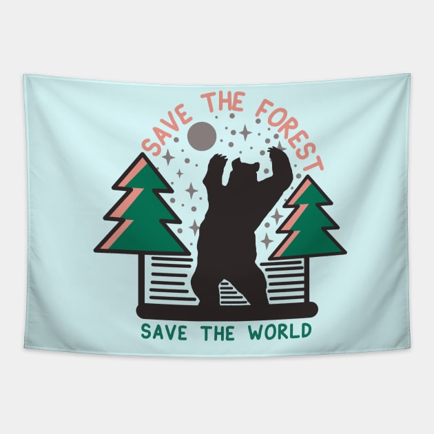 climate change - save the forest Tapestry by teemarket