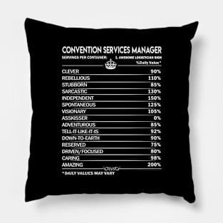 Convention Services Manager T Shirt - Convention Services Manager Factors Daily Gift Item Tee Pillow