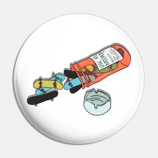 Skateboards Medicine Pill Box Skateboarding Gift Pin