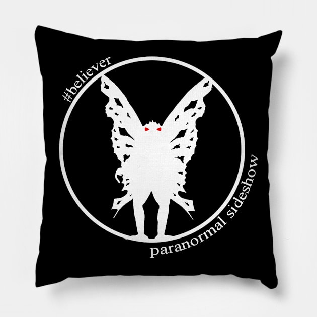 Believer in Mothman Pillow by ParanormalSideshow