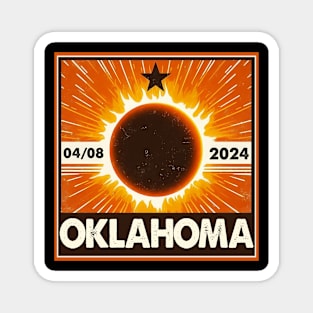 Oklahoma solar eclipse 2024 Magnet