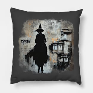 Witch in the Alley Pillow