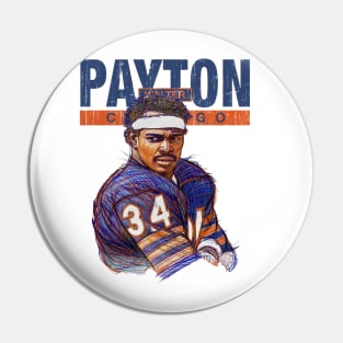 Walter Payton Chicago Game Face Pin