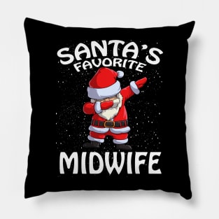 Santas Favorite Midwife Christmas Pillow