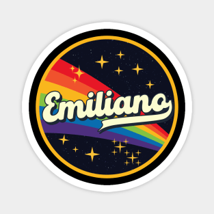 Emiliano // Rainbow In Space Vintage Style Magnet