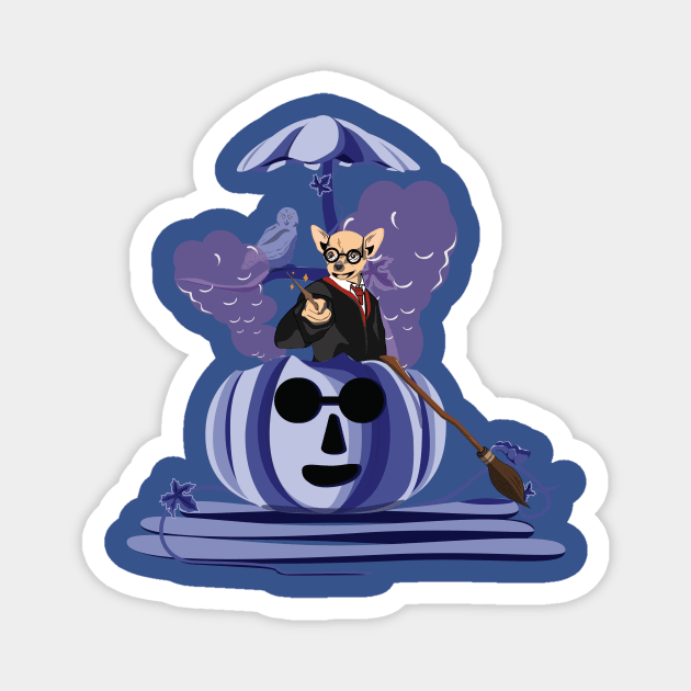 Pumpkin Magic Halloween Magnet by Kanom-Tom