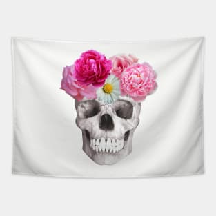Flowered skull Tapestry