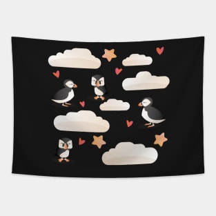 Cute puffin pattern Tapestry