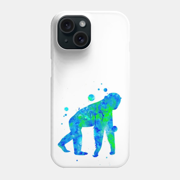 Chimpanzee Watercolor Painting Phone Case by Miao Miao Design