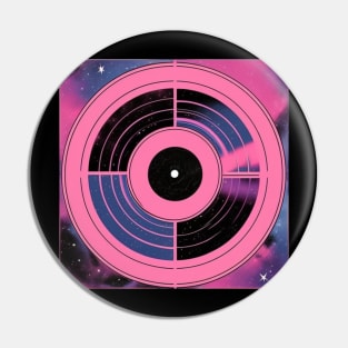 Cosmic Galaxy Pink Vinyl Record Pin