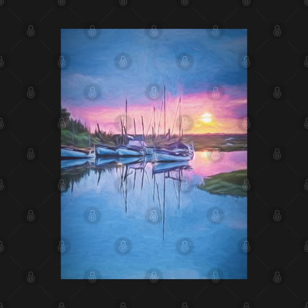 Sunset at Blakeney a Digital Painting by IanWL