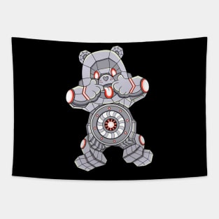 mecha cyborg care bear funny Tapestry