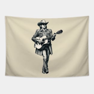 Dwight Yoakam Playing Guitar Tapestry