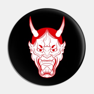 Oni mask Japanese Tattoo Demon Pin