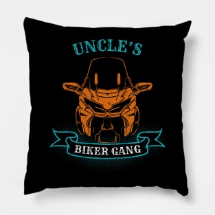 Uncle's Biker Gang Father's Day Pillow