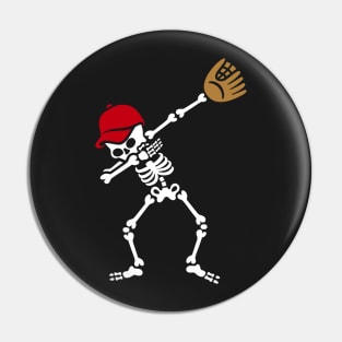 Dab dabbing skeleton baseball / softball Pin