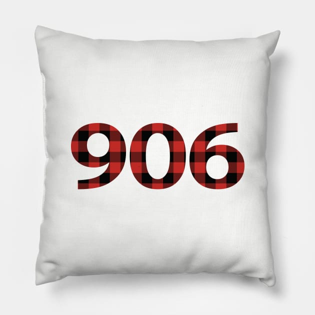Upper Michigan Flannel 906 Pillow by DoctorWatsonDesigns