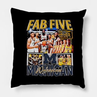 Michigan Basketball Fab Five Pillow